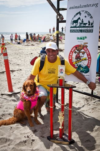 Surf dogs competition
